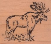 Moose Rubber Stamp