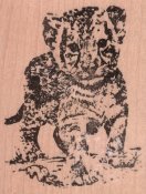 Lion Cub Rubber Stamp