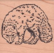 Artic Fox Rubber Stamp