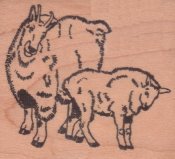 Mt Goat Rubber Stamp